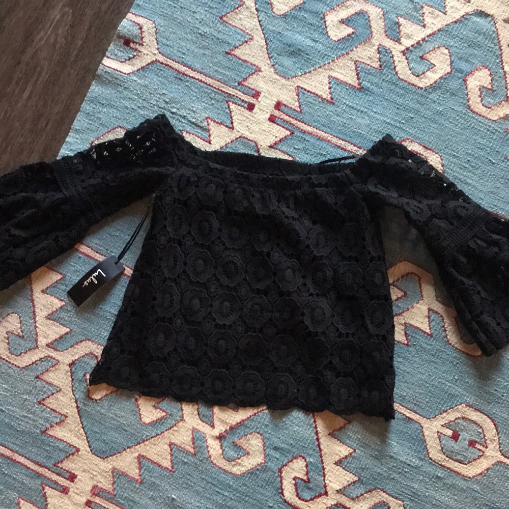 Off the shoulder crochet/lace top